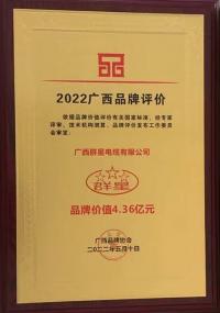 2022年廣西企業品牌價值